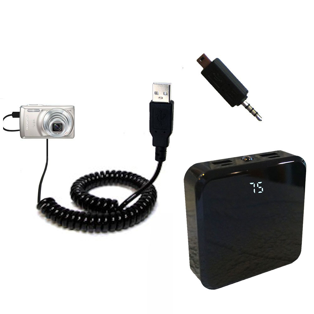 Rechargeable Pack Charger compatible with the Olympus Stylus-7030 Digital Camera