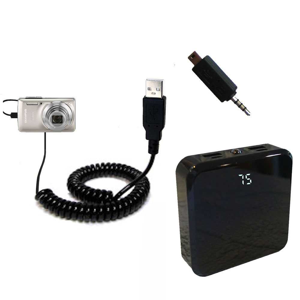 Rechargeable Pack Charger compatible with the Olympus Stylus-7040 Digital Camera