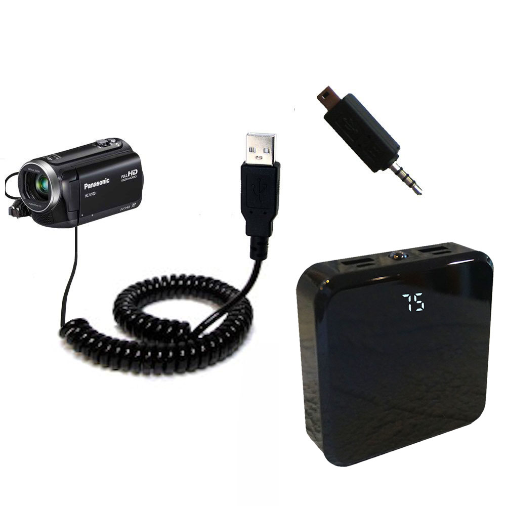 Rechargeable Pack Charger compatible with the Panasonic HC-V100