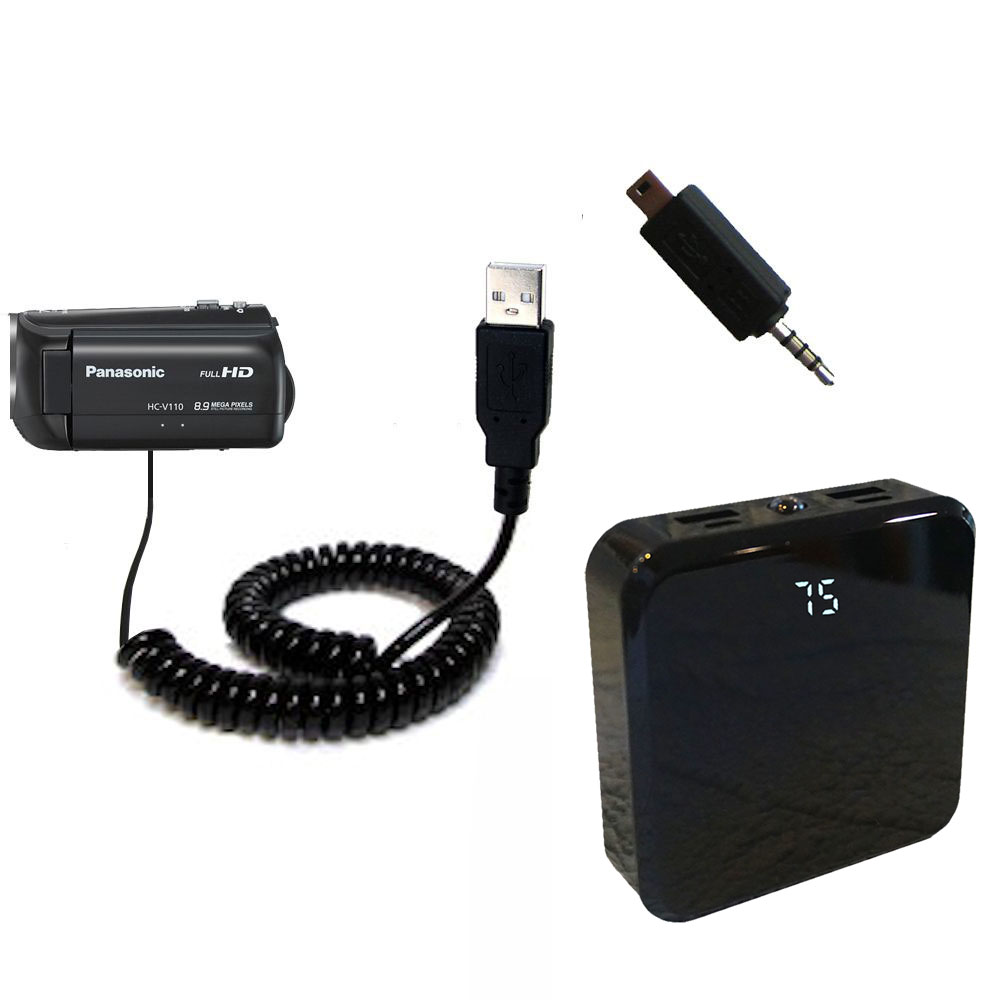 Rechargeable Pack Charger compatible with the Panasonic HC-V110