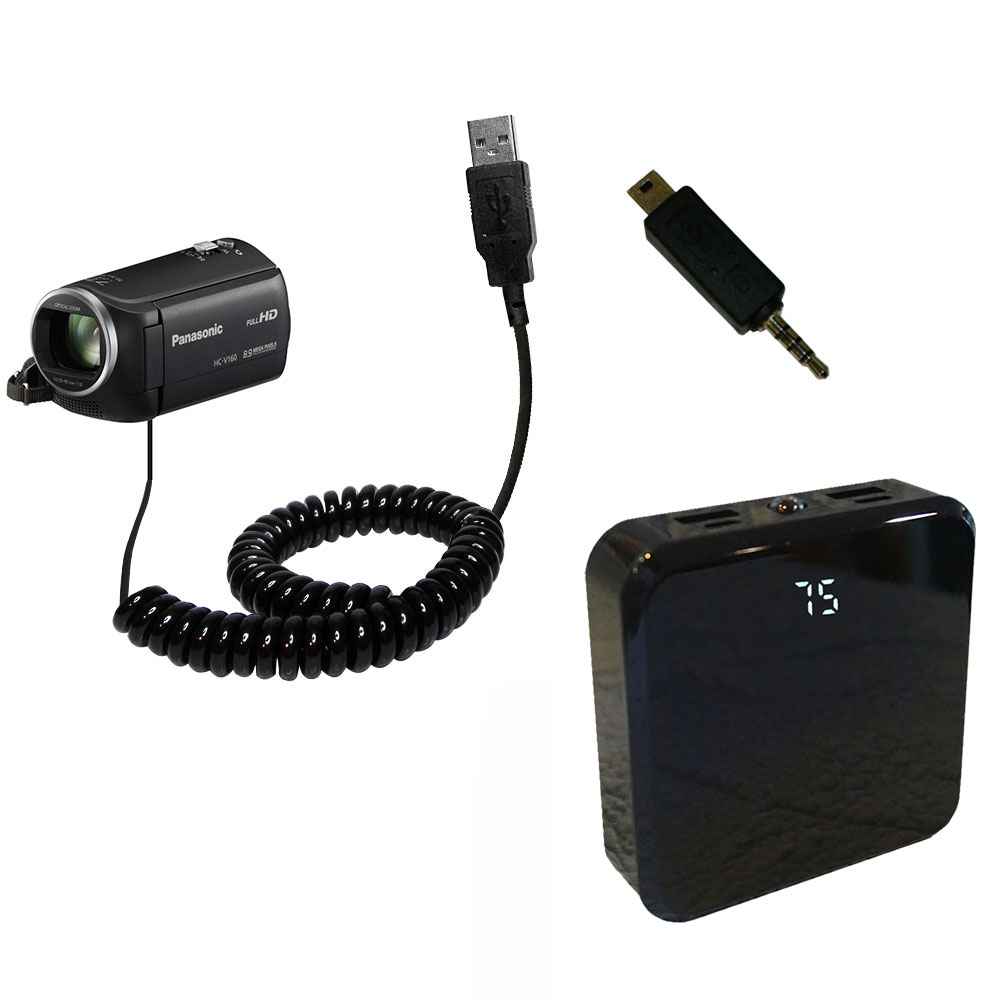 Rechargeable Pack Charger compatible with the Panasonic HC-V160 / HC-V130
