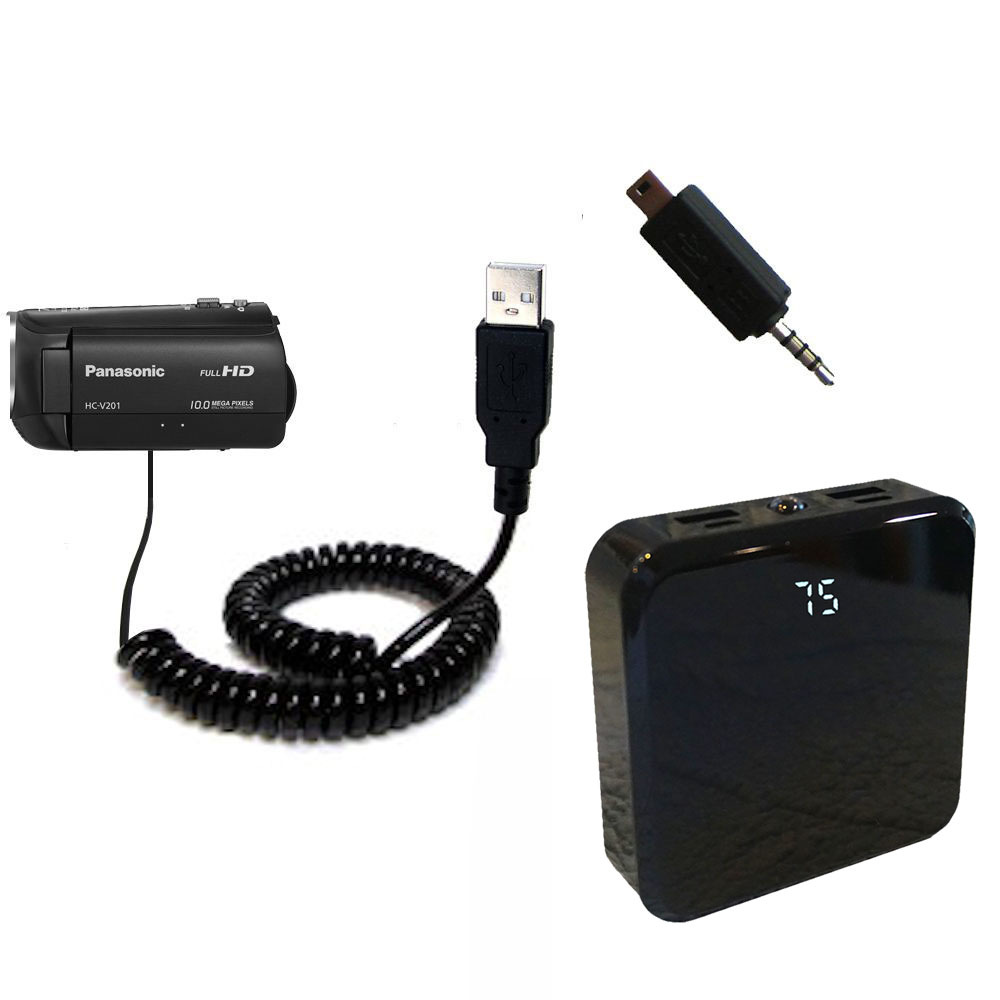 Rechargeable Pack Charger compatible with the Panasonic HC-V201
