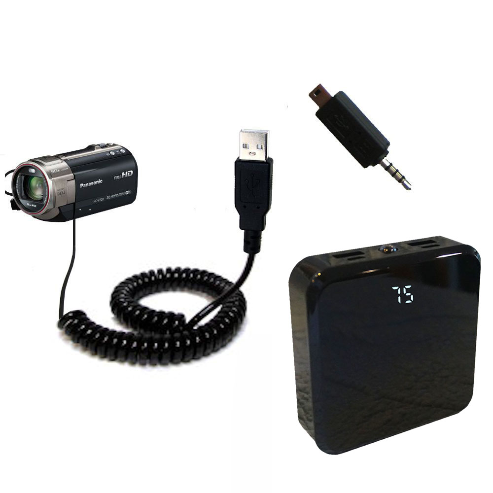 Rechargeable Pack Charger compatible with the Panasonic HC-V510 / V520