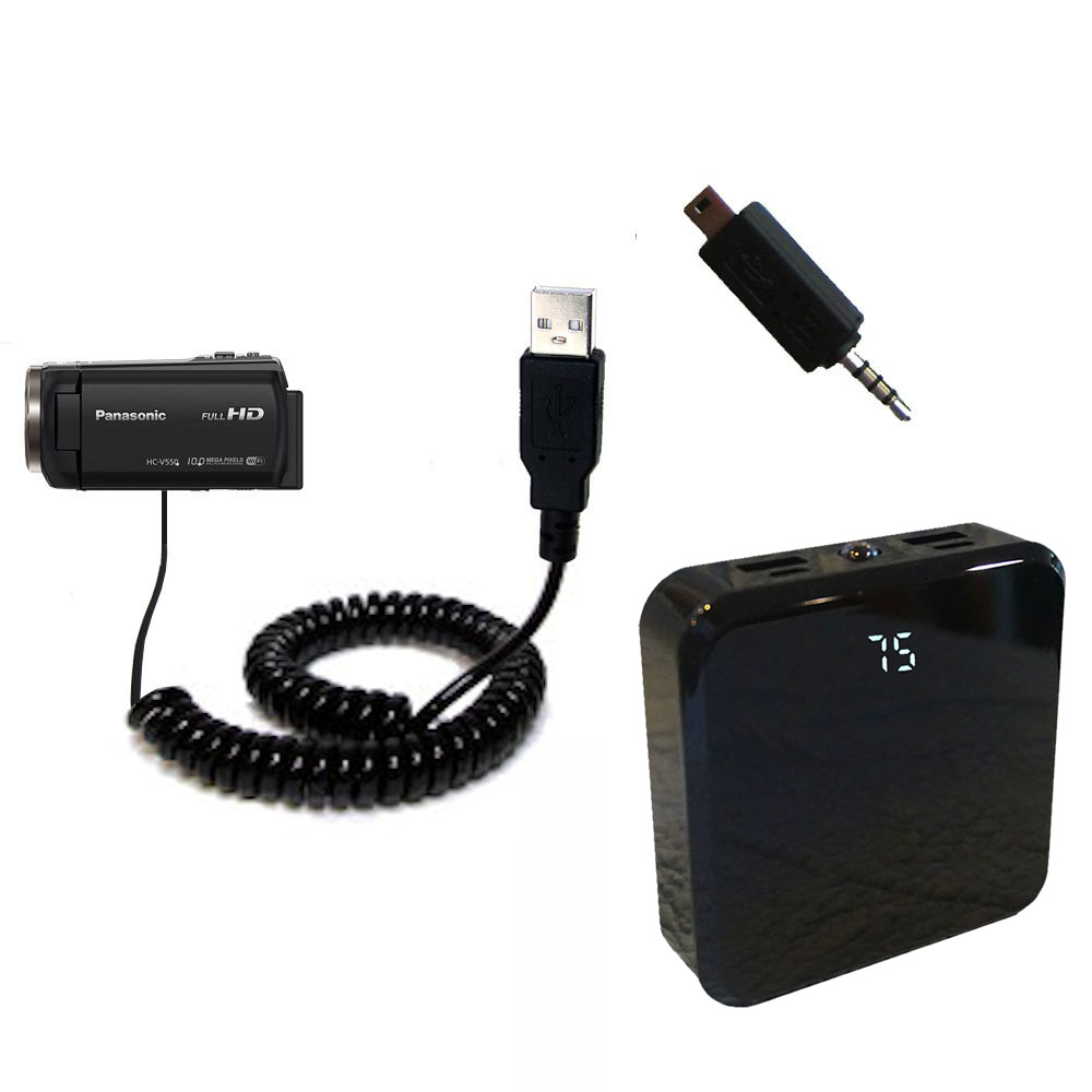 Rechargeable Pack Charger compatible with the Panasonic HC-V550 / V550