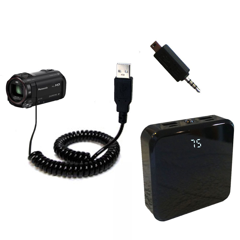 Rechargeable Pack Charger compatible with the Panasonic HC-V750 / V750
