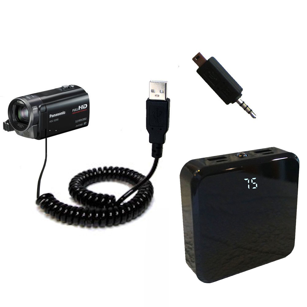 Rechargeable Pack Charger compatible with the Panasonic HDC-SD90 Camcorder