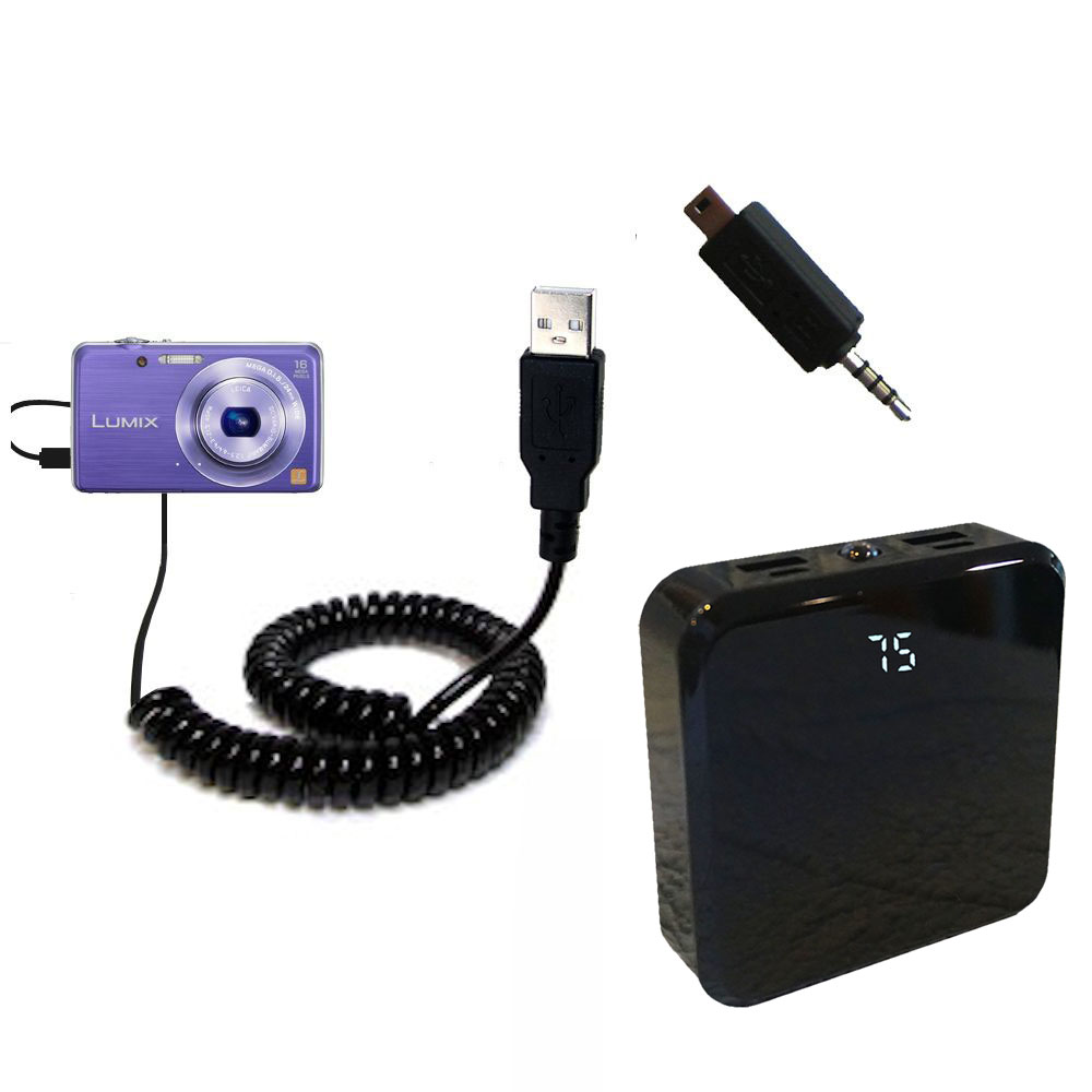 Rechargeable Pack Charger compatible with the Panasonic Lumix DMC-FH8V
