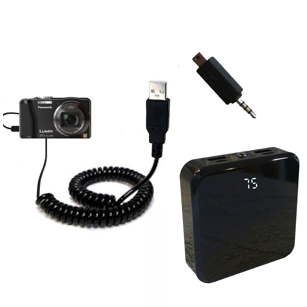 Rechargeable Pack Charger compatible with the Panasonic Lumix DMC-ZS20W