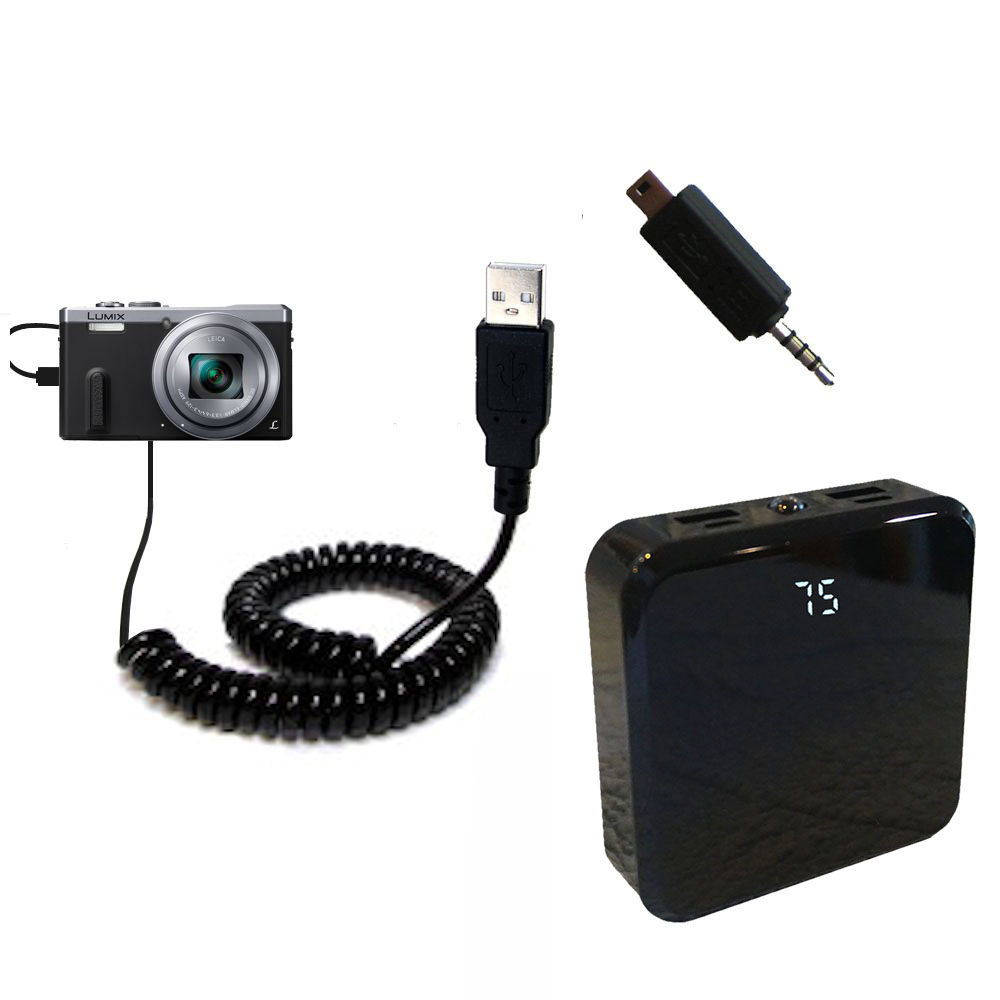 Rechargeable Pack Charger compatible with the Panasonic Lumix DMC-ZS40