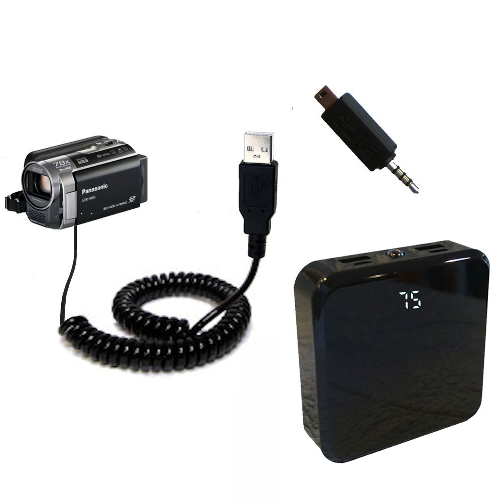 Rechargeable Pack Charger compatible with the Panasonic SDR-H100 Camcorder