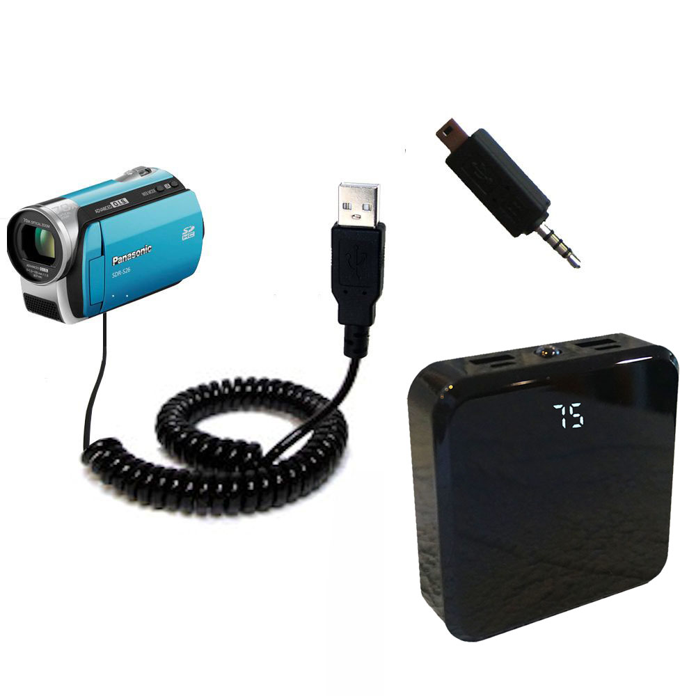 Rechargeable Pack Charger compatible with the Panasonic SDR-S26 Video Camera