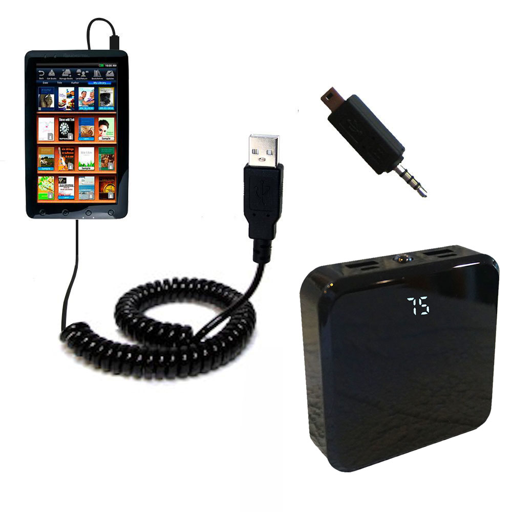 Rechargeable Pack Charger compatible with the Pandigital Novel R90L200 - Black Version