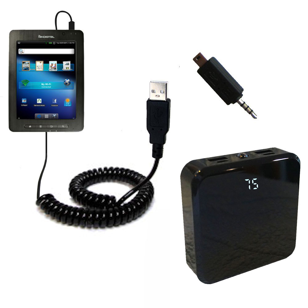 Rechargeable Pack Charger compatible with the Pandigital Super Nova R80B400