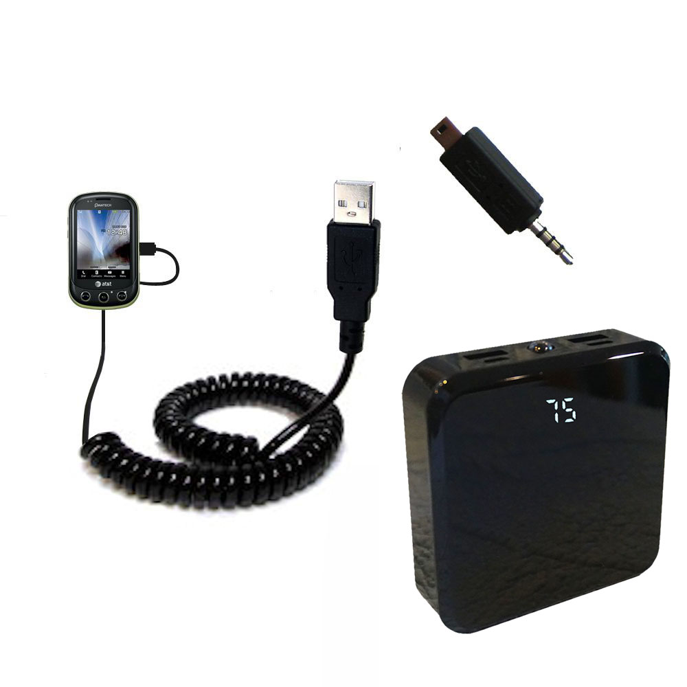 USB Power Port Ready retractable USB charge USB cable wired specifically for the Pantech Pursuit II and uses TipExchange 