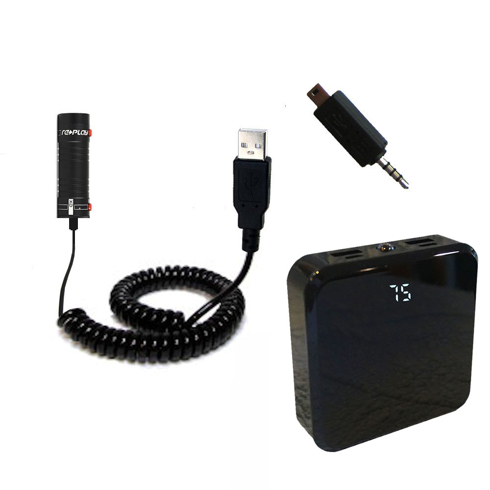 Gomadic High Capacity Rechargeable External Battery Pack suitable for the Replay XD Std MicroUSB