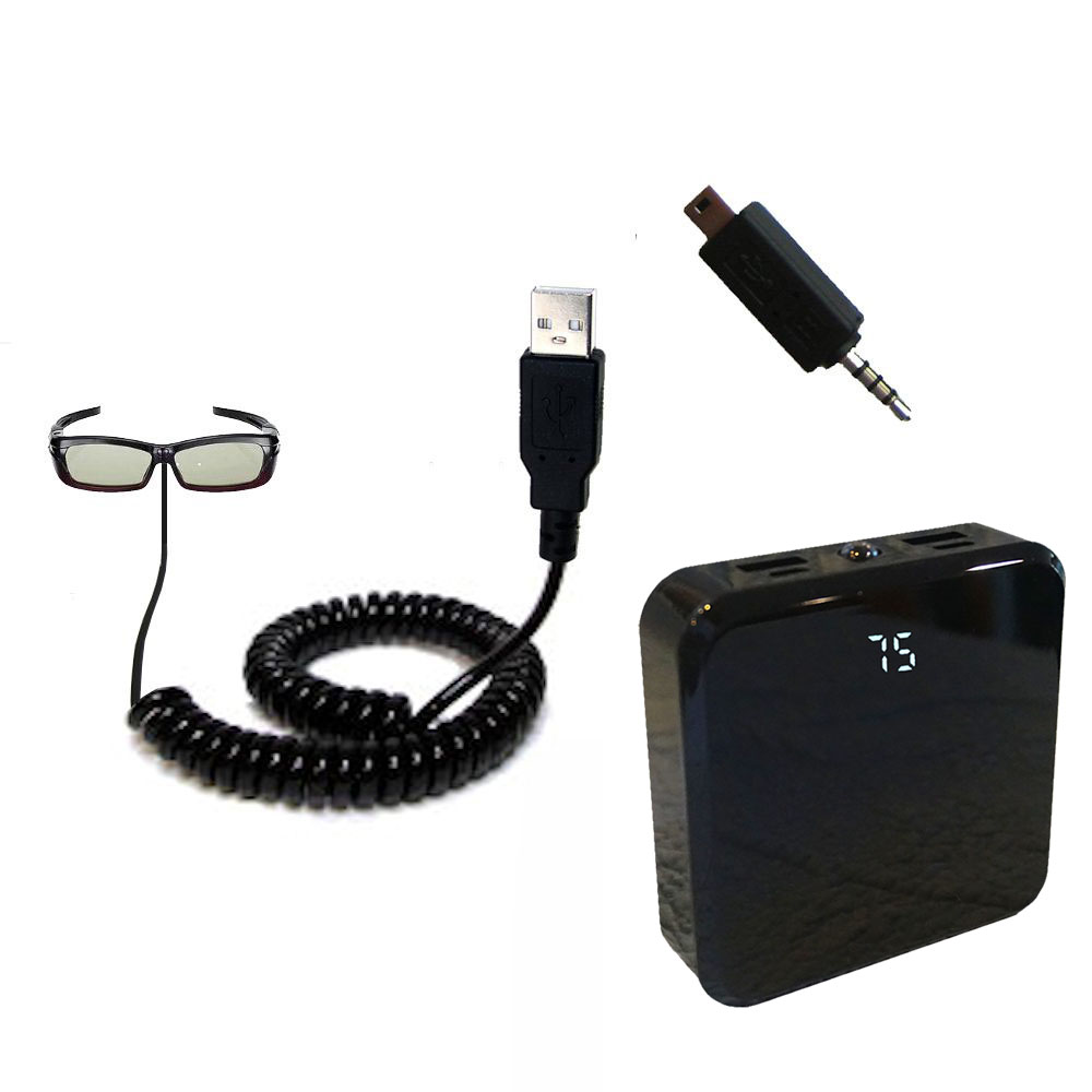 Rechargeable Pack Charger compatible with the Samsung SSG-2200AR Rechargeable Adult 3D Glasses