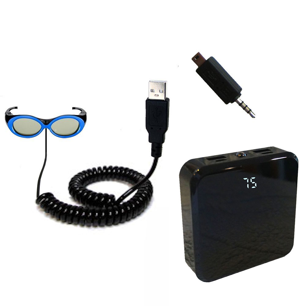 Rechargeable Pack Charger compatible with the Samsung SSG-2200KR Rechargeable Children 3D Glasses
