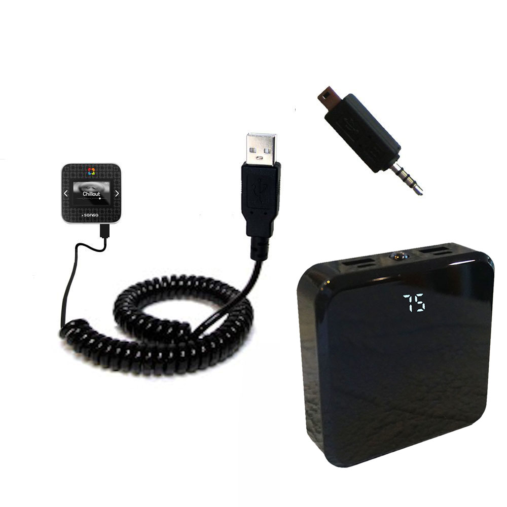 Rechargeable Pack Charger compatible with the Sandisk Sansa SlotRadio to Go