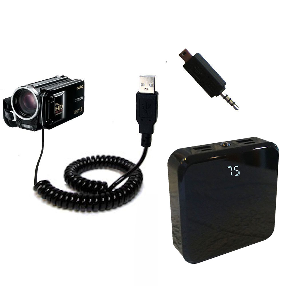 Rechargeable Pack Charger compatible with the Sanyo Camcorder VPC-FH1A