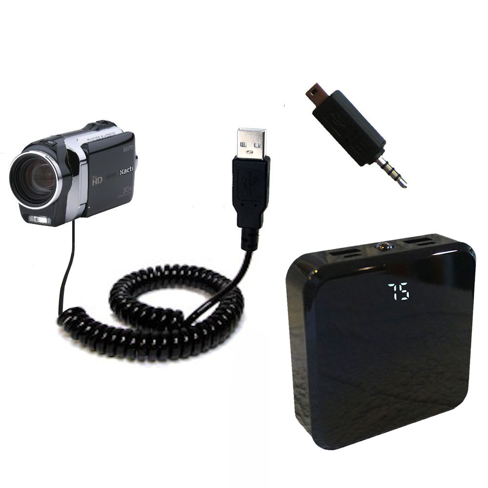Rechargeable Pack Charger compatible with the Sanyo Camcorder VPC-SH1
