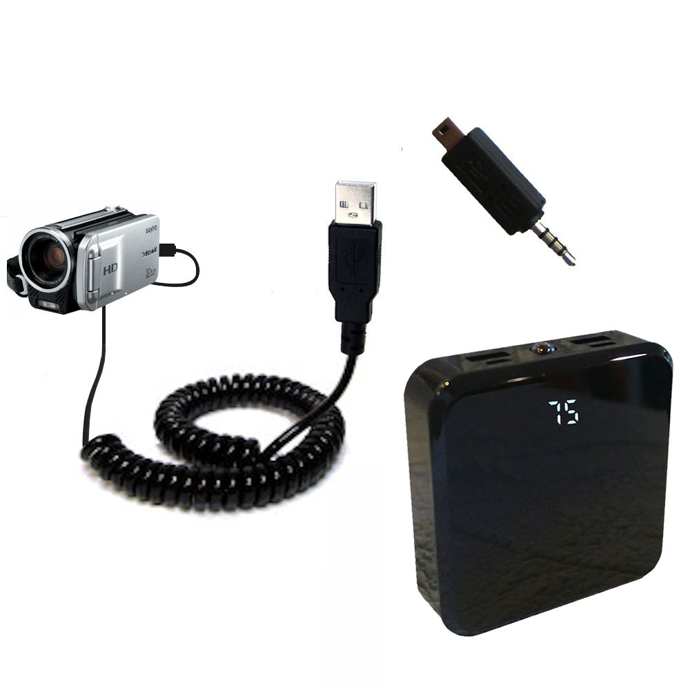 Rechargeable Pack Charger compatible with the Sanyo Camcorder VPC-TH1