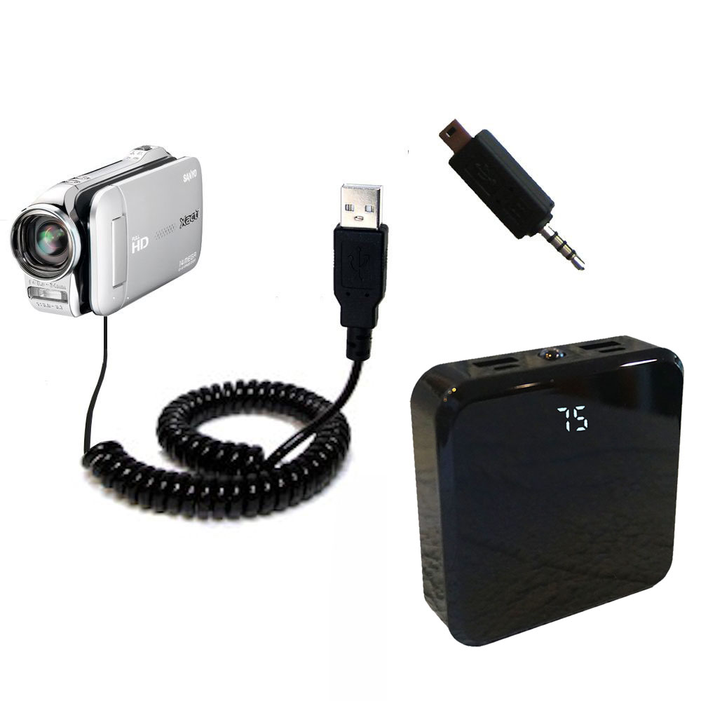 Rechargeable Pack Charger compatible with the Sanyo Xacti VPC-GH1 / VPC-GH2