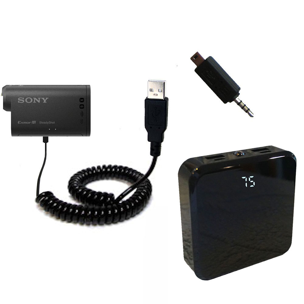 Rechargeable Pack Charger compatible with the Sony HDR-AS10/ HDR-AS15