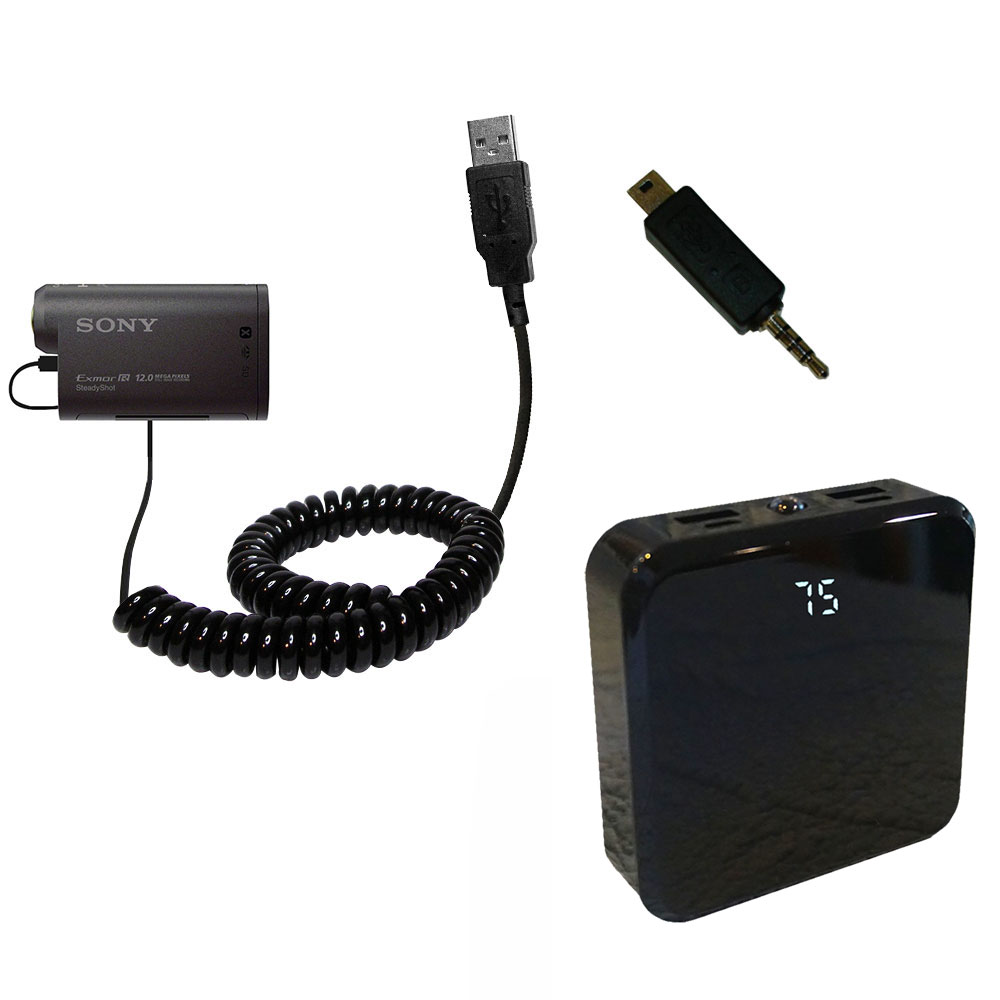 Rechargeable Pack Charger compatible with the Sony HDR-AS20 / AS20