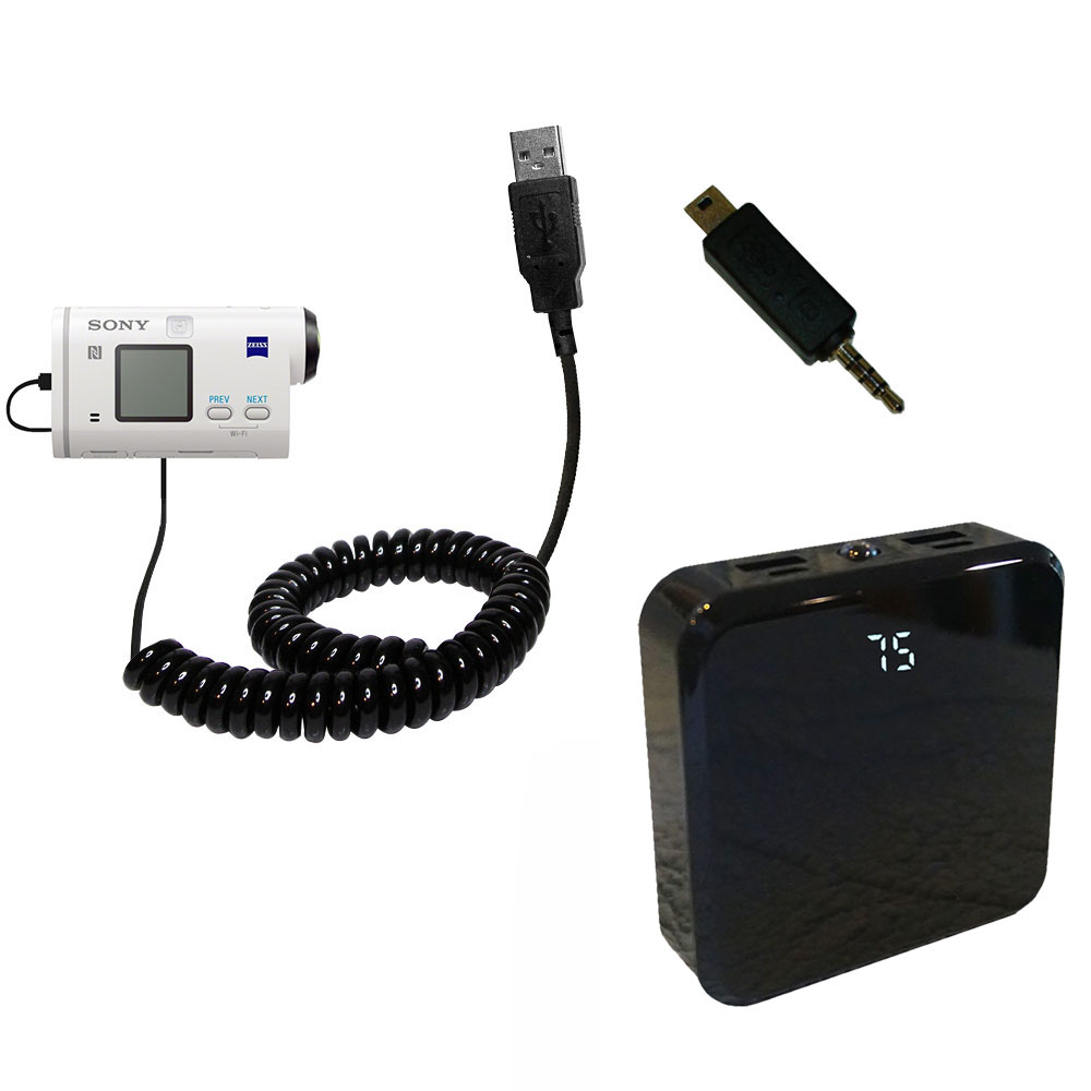 Rechargeable Pack Charger compatible with the Sony HDR-AS200v / AS200v