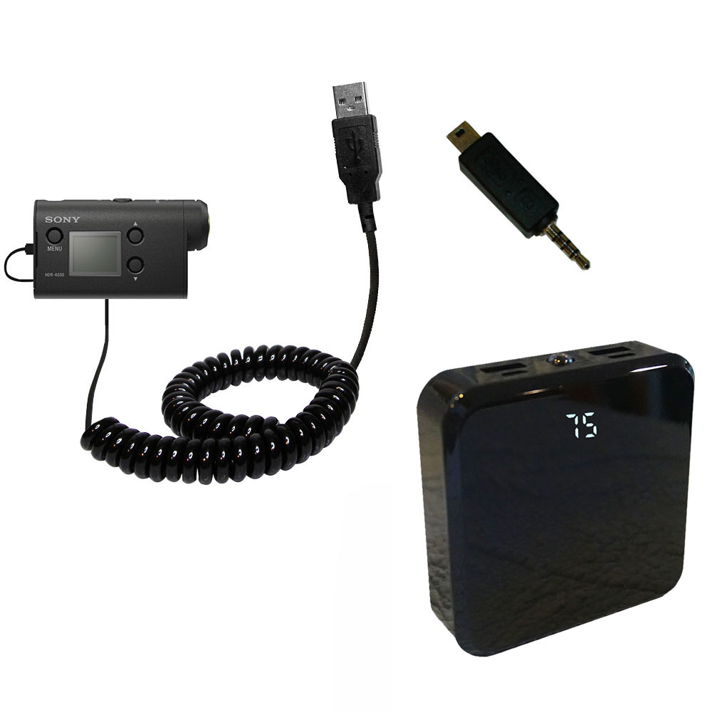 Rechargeable Pack Charger compatible with the Sony HDR-AS50 / AS50