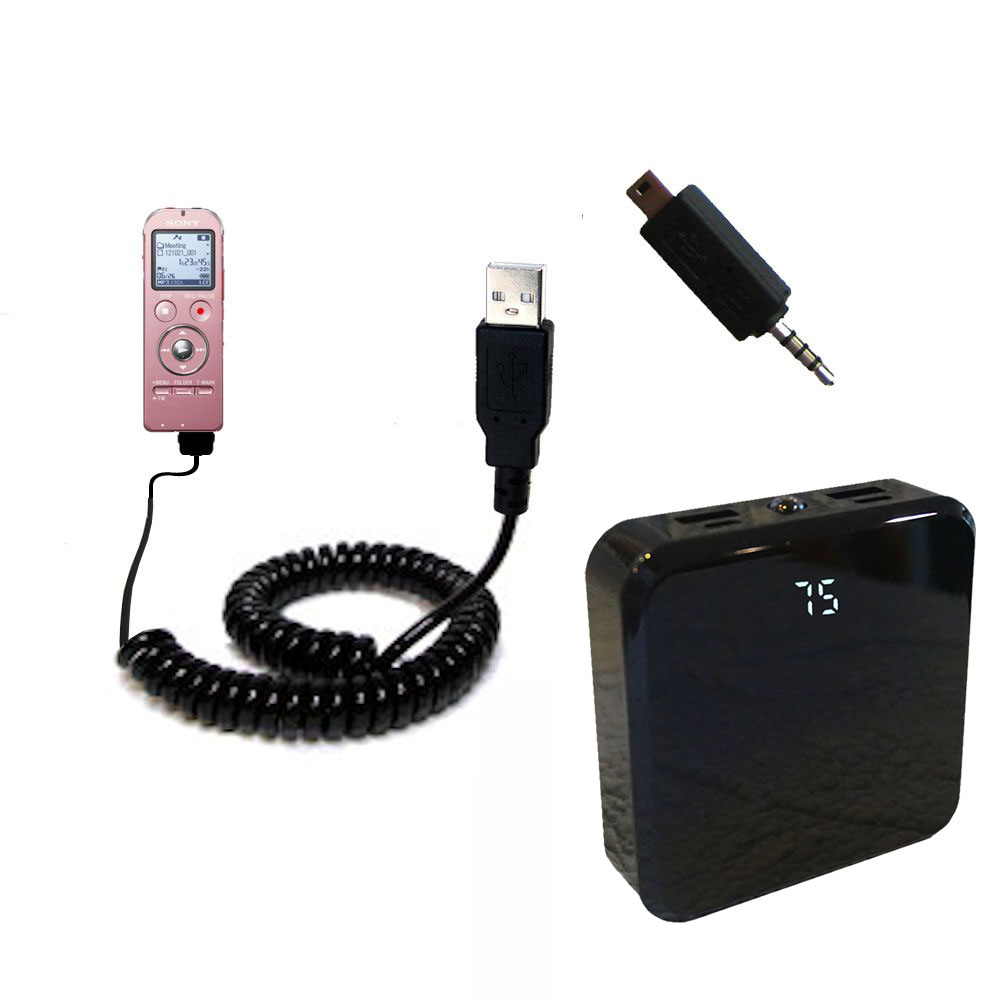 Rechargeable Pack Charger compatible with the Sony ICD-UX532 / UX533 / UX534