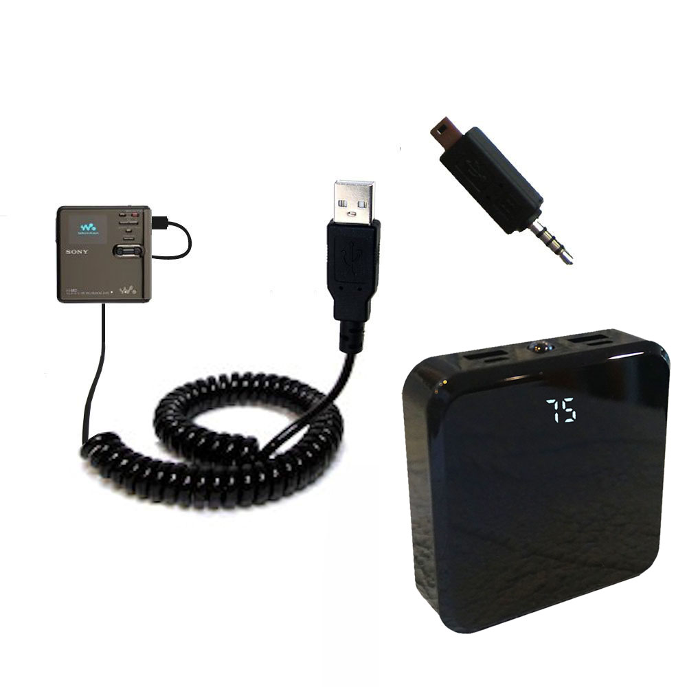 Rechargeable Pack Charger compatible with the Sony MD WALKMAN MZ-RH