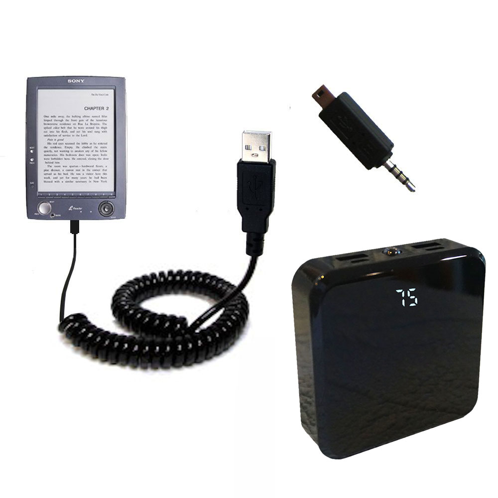 Rechargeable Pack Charger compatible with the Sony PRS-500 Digital Reader Book