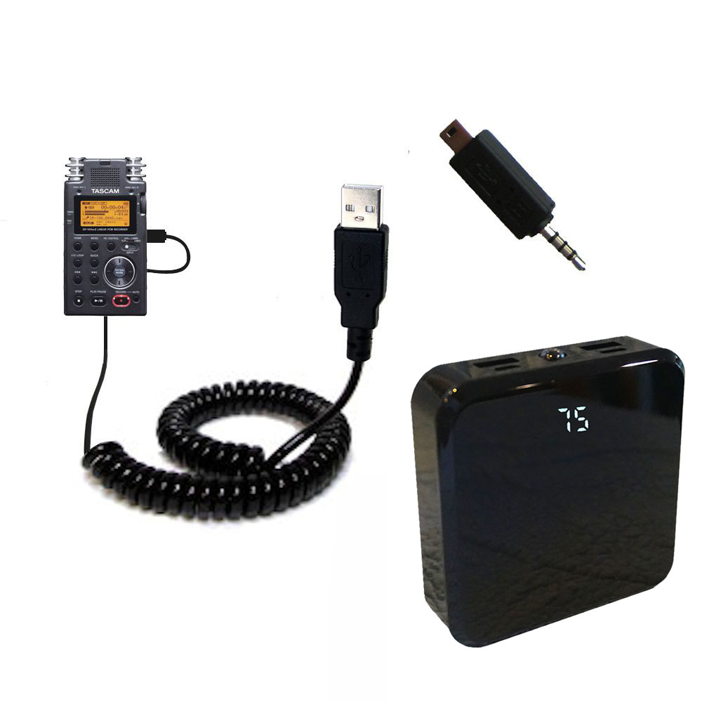 Gomadic High Capacity Rechargeable External Battery Pack suitable for the Tascam DR-100 MKII
