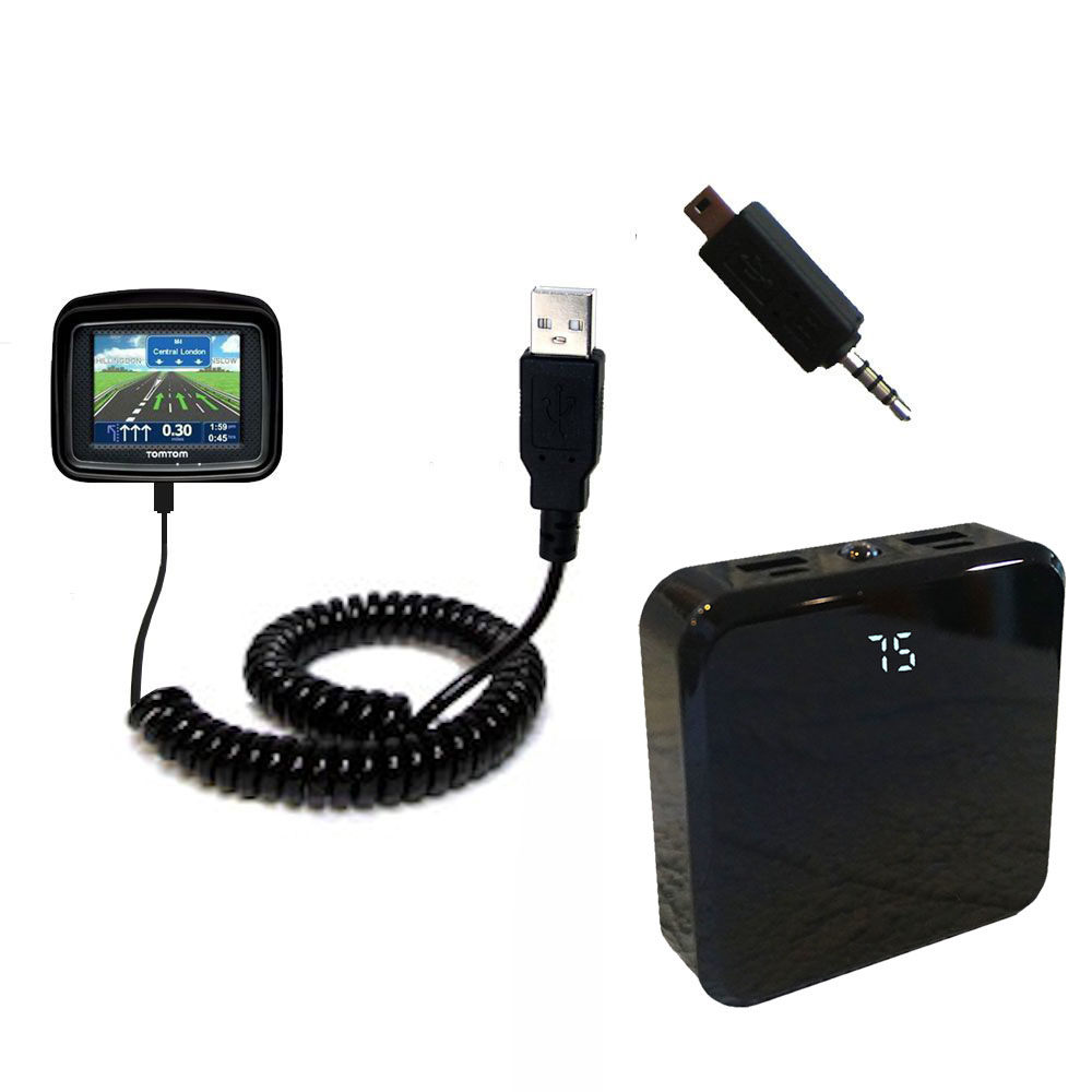Gomadic High Capacity Rechargeable External Battery Pack suitable for the TomTom Rider