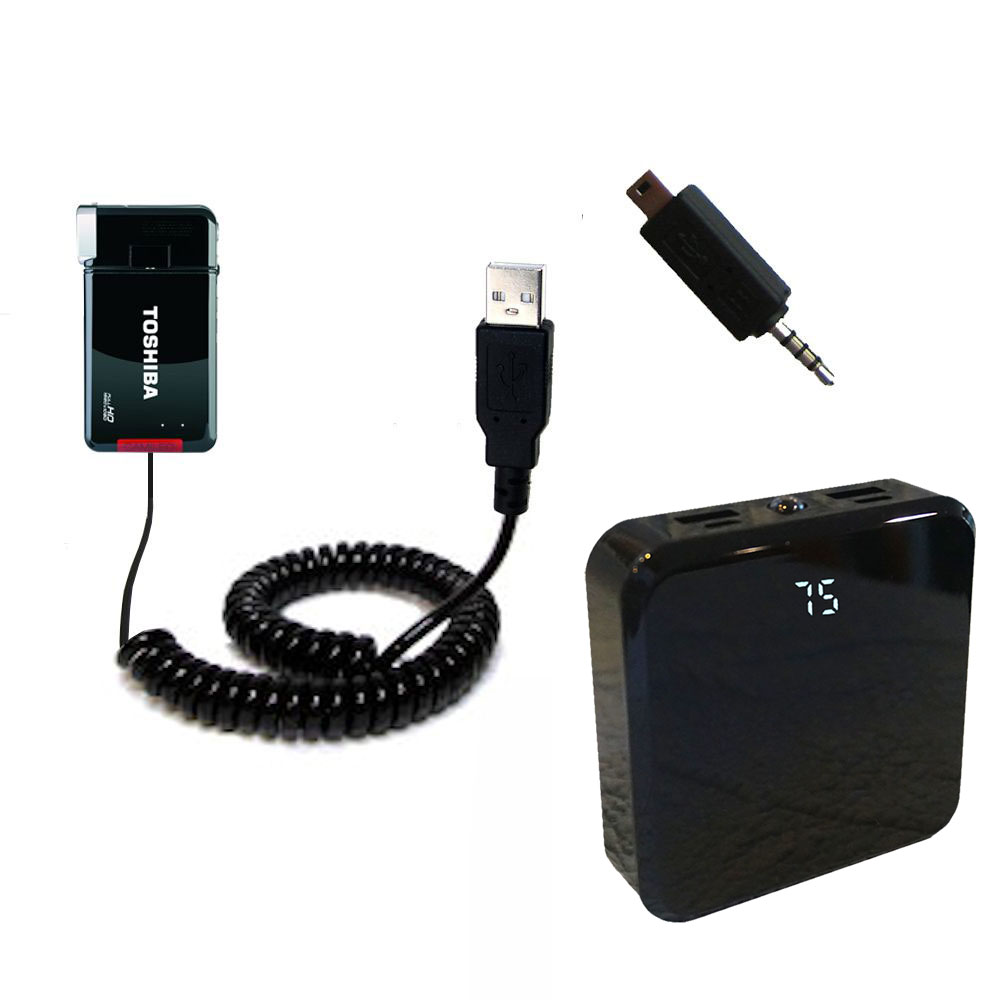 Rechargeable Pack Charger compatible with the Toshiba Camileo S30 HD Camcorder