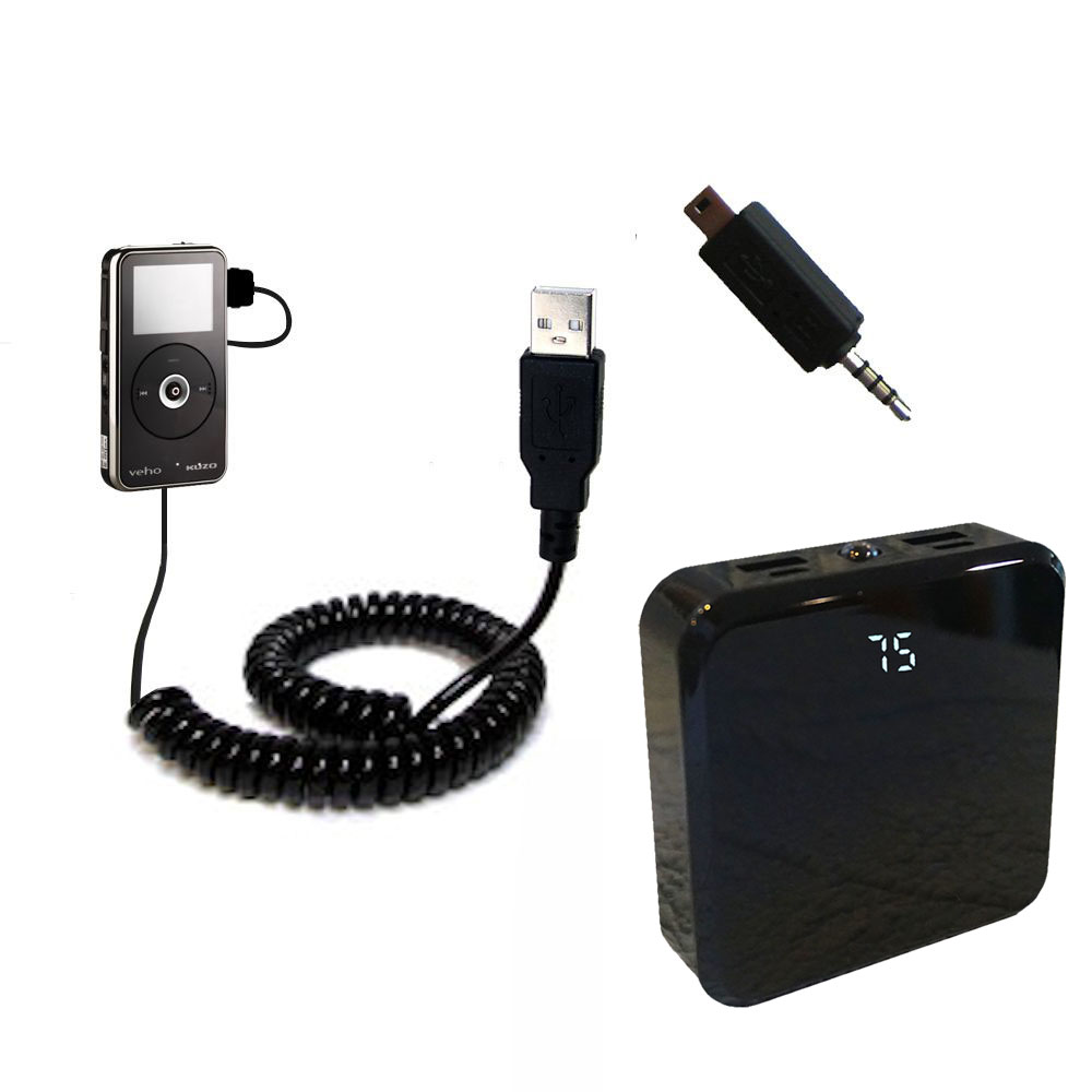 Rechargeable Pack Charger compatible with the Veho Muvi Kuzo HD Flip VCC-007