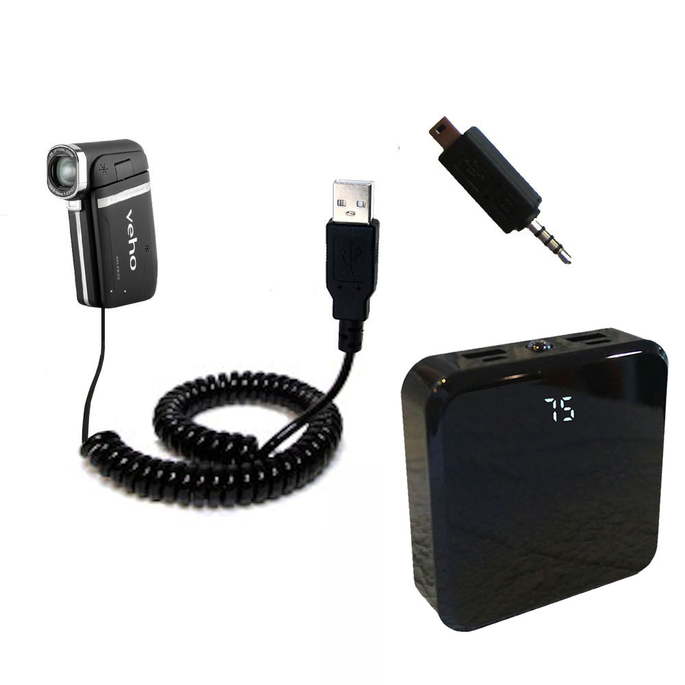 Rechargeable Pack Charger compatible with the Veho Muvi Kuzo HD VC-001 / VC-002