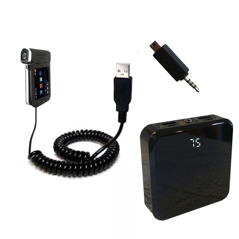 Rechargeable Pack Charger compatible with the Veho Muvi Kuzo VC-008