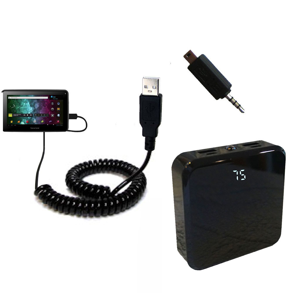 Rechargeable Pack Charger compatible with the Visual Land Prestige 7 (ME-107)