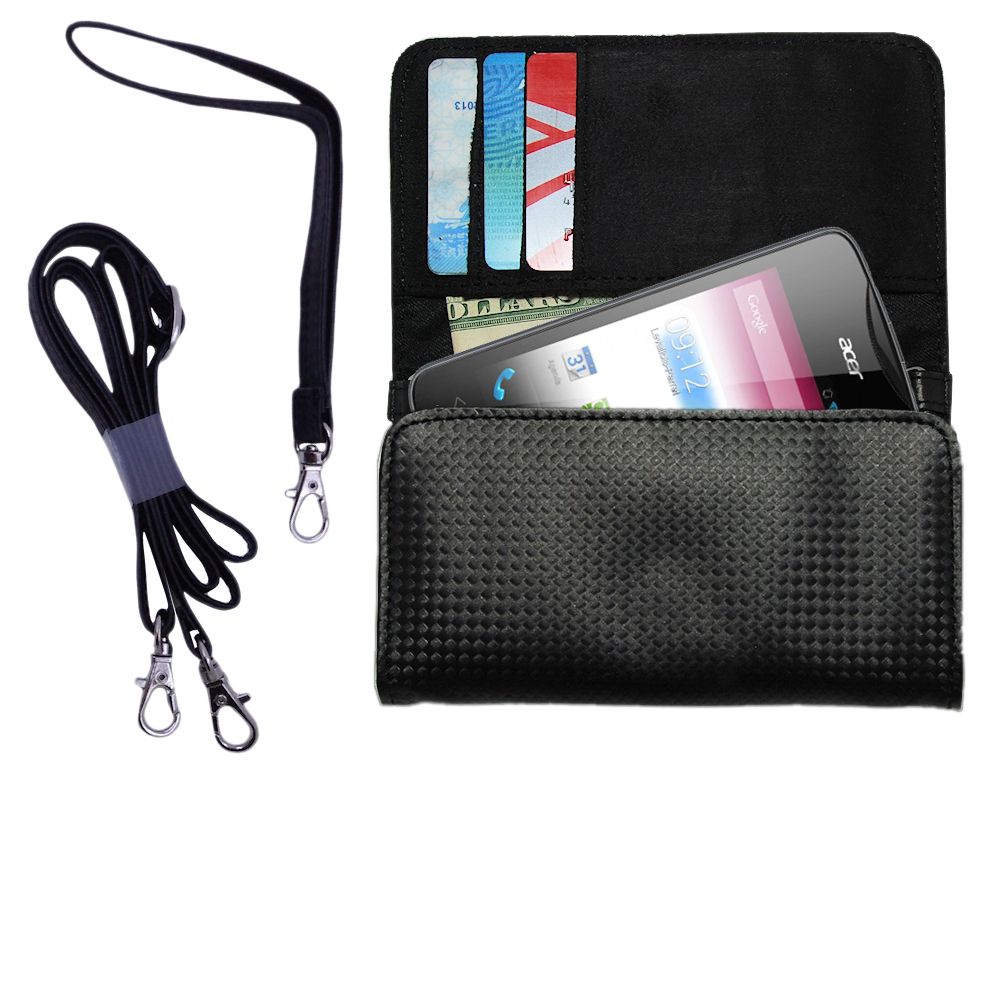 Purse Handbag Case for the Acer Liquid Z3  - Color Options Blue Pink White Black and Red