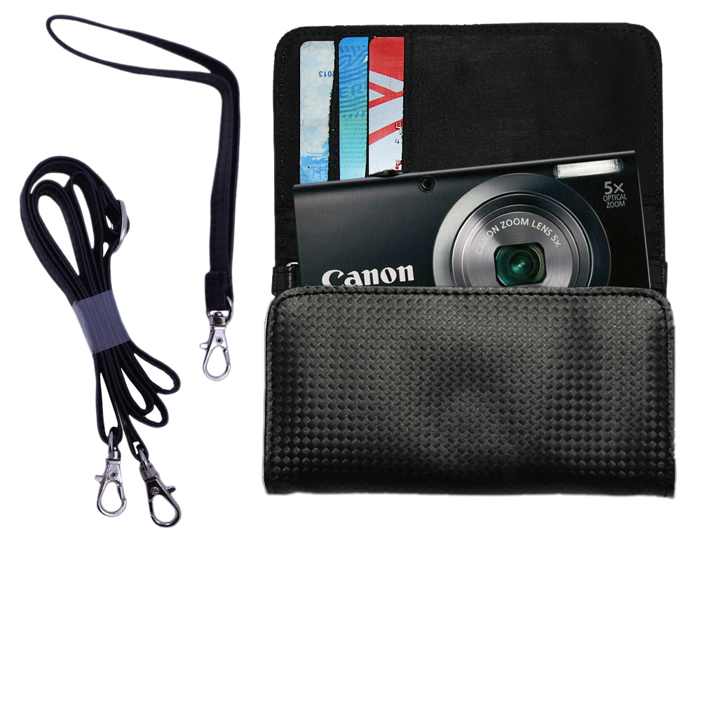 Purse Handbag Case for the Canon Powershot A2300 A2400 A2500  - Color Options Blue Pink White Black and Red