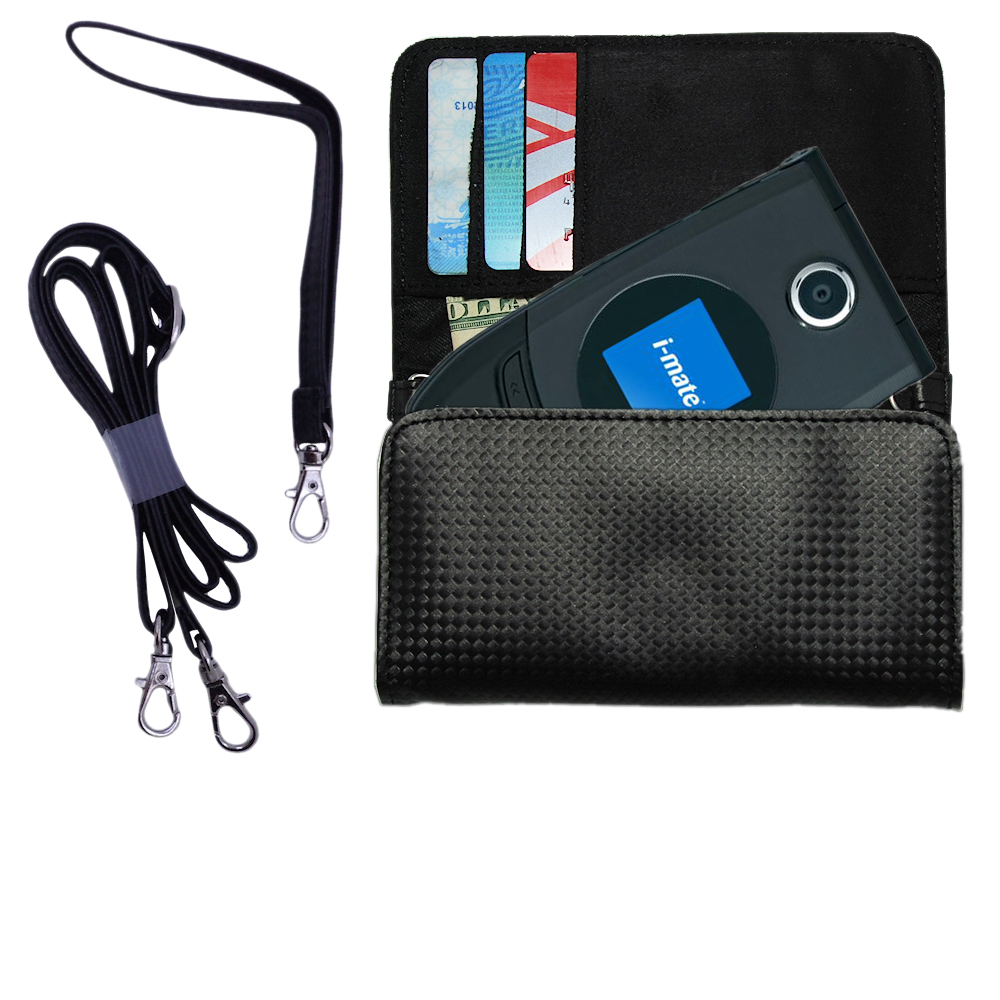 Purse Handbag Case for the i-Mate SmartFlip  - Color Options Blue Pink White Black and Red