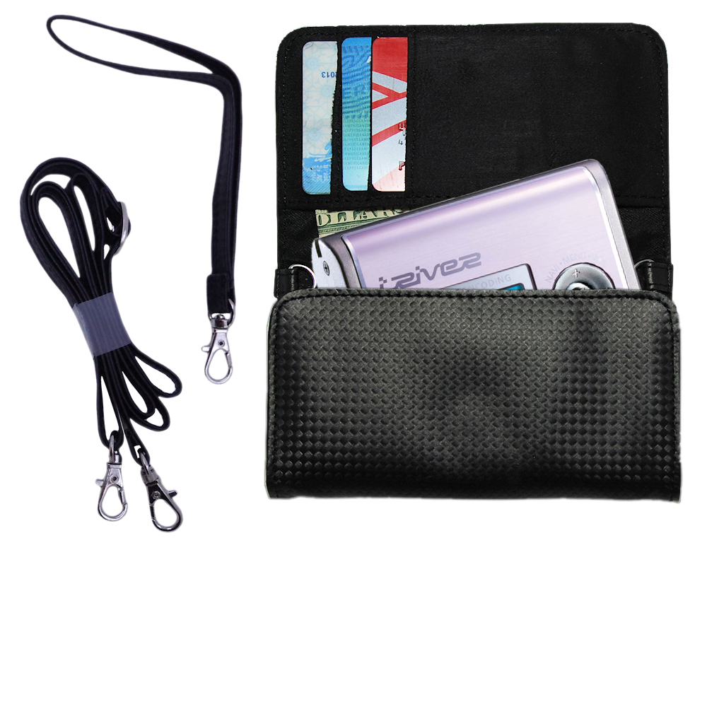Purse Handbag Case for the iRiver iFP-595T / iFP 595T  - Color Options Blue Pink White Black and Red