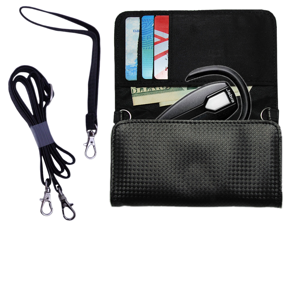 Purse Handbag Case for the Jabra BT135  - Color Options Blue Pink White Black and Red