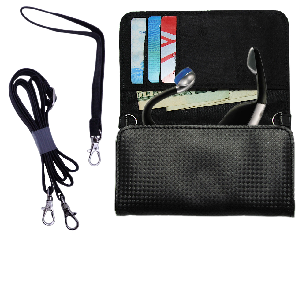 Purse Handbag Case for the Jabra BT205  - Color Options Blue Pink White Black and Red