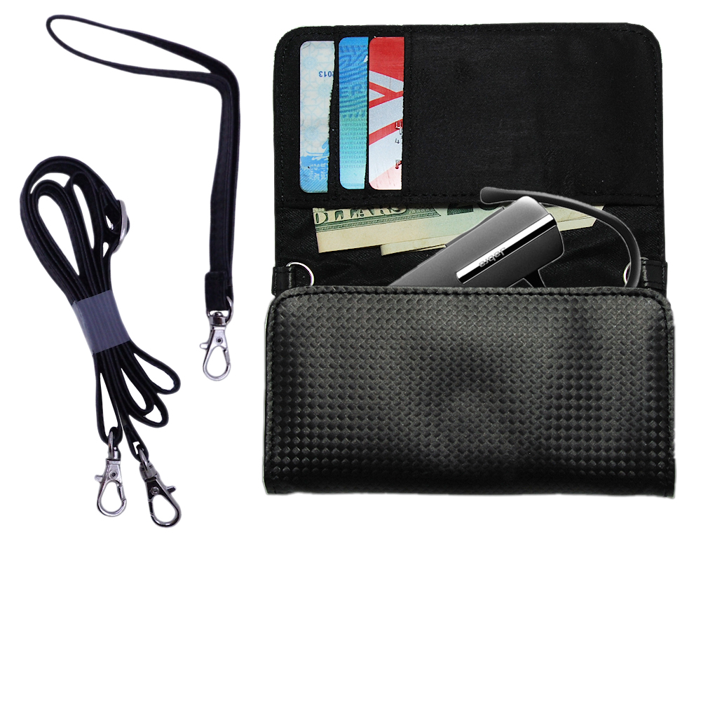 Purse Handbag Case for the Jabra BT2080  - Color Options Blue Pink White Black and Red
