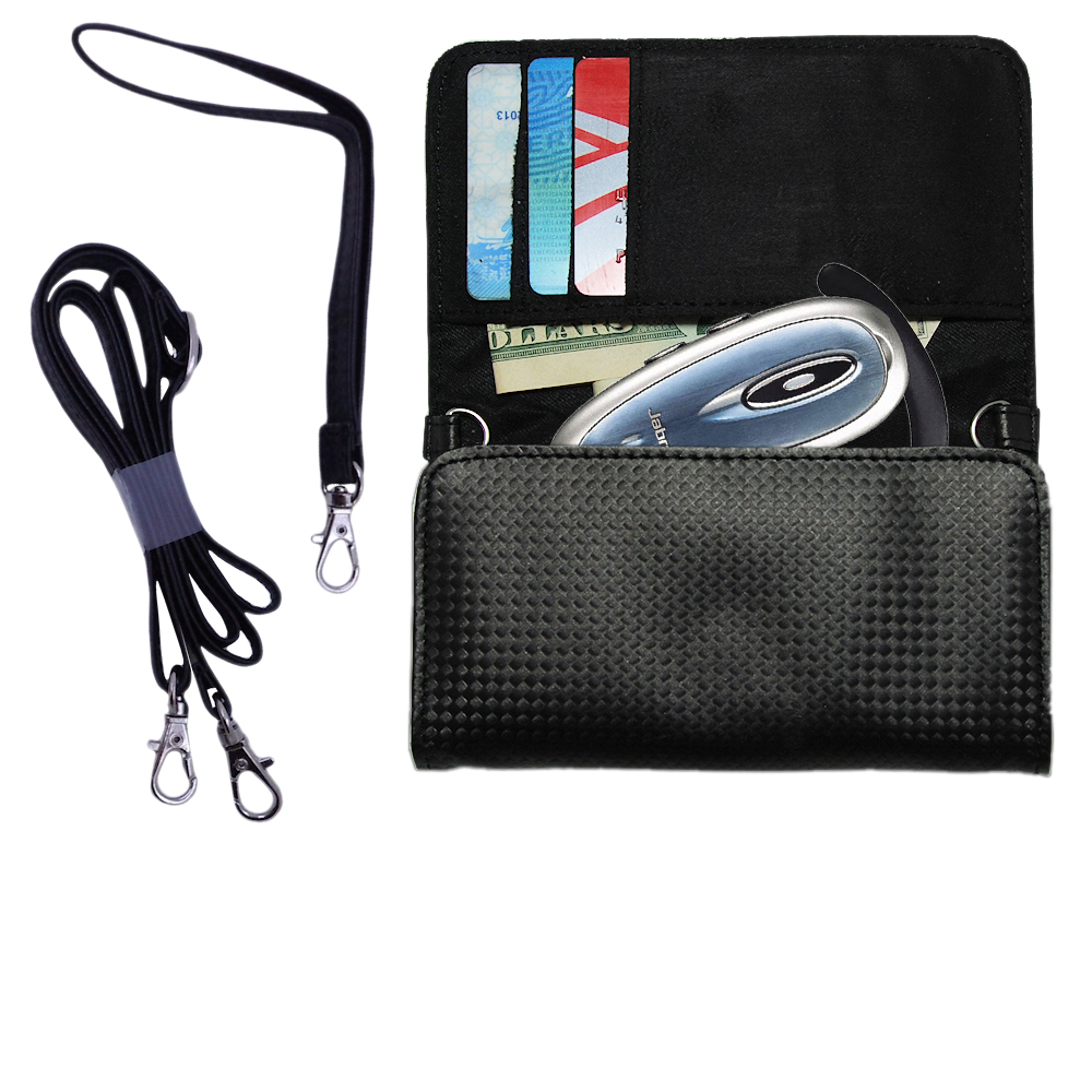 Purse Handbag Case for the Jabra BT350  - Color Options Blue Pink White Black and Red