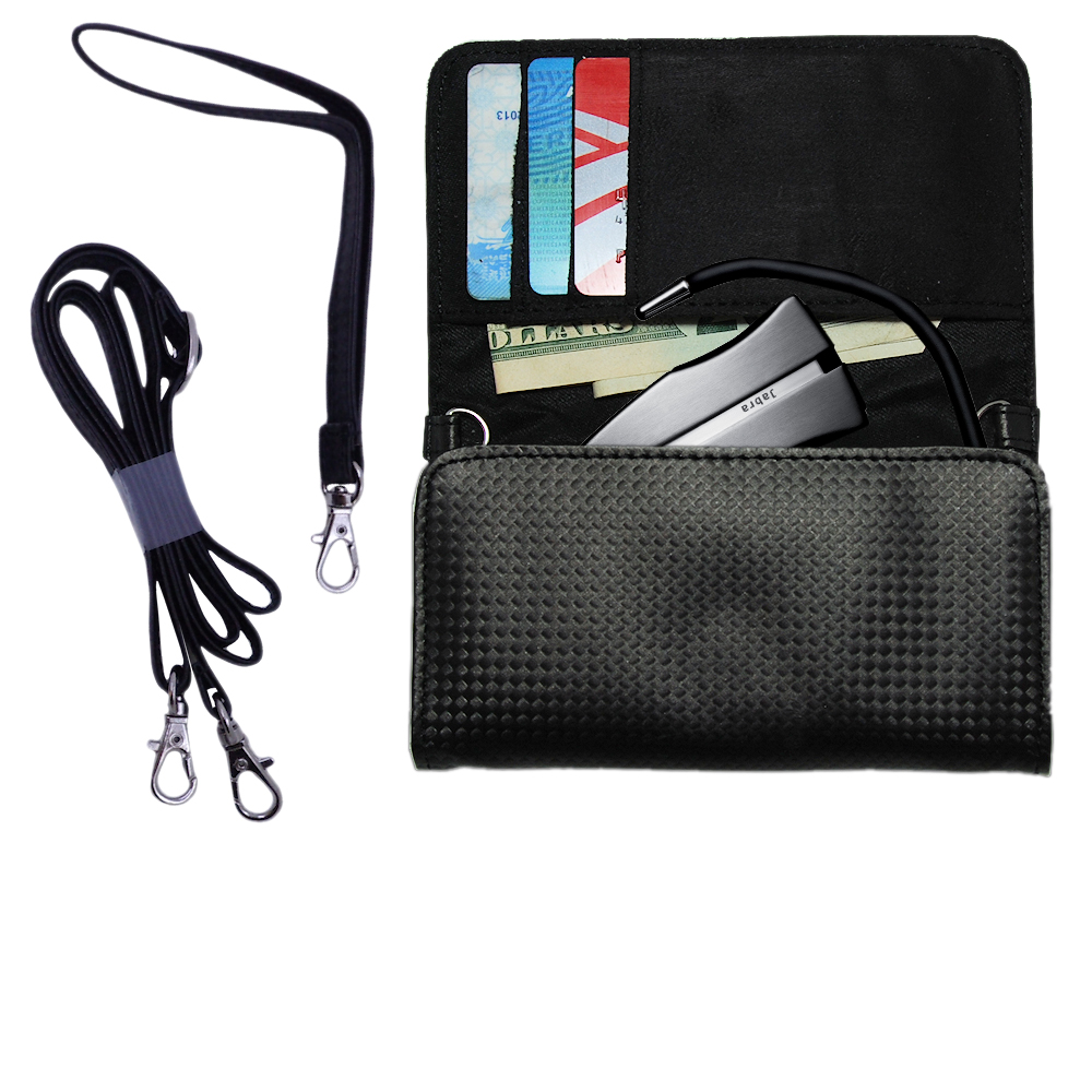 Purse Handbag Case for the Jabra JX10  - Color Options Blue Pink White Black and Red