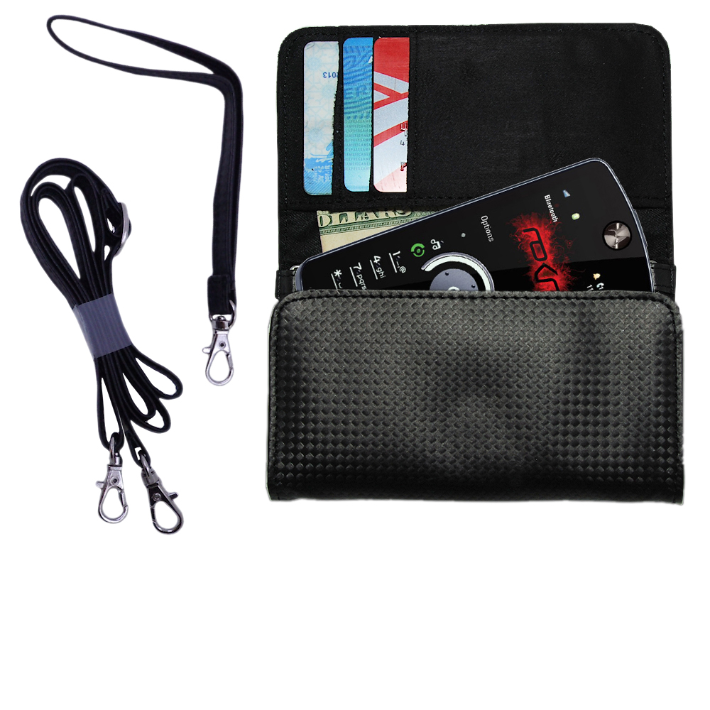 Purse Handbag Case for the Motorola ROKR E8  - Color Options Blue Pink White Black and Red